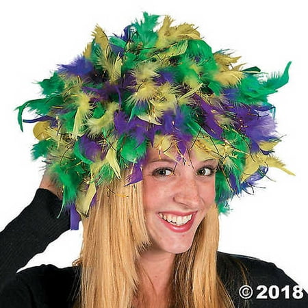 Mardi Gras Feather Headpiece