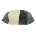 thumbnail image 4 of 20" x 7" x 20" Transitional Cream And Gray Pillow Cover With Poly Insert, 4 of 5