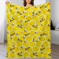 thumbnail image 5 of Bee Throw Blanket - Soft Flannel Bee Blankets for Girls Boys Kids Bee Lovers - Warm Bee Throw Blankets for All Season Lap, Chair, Sofa - 50"x40", 5 of 6