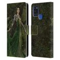 thumbnail image 1 of Head Case Designs Officially Licensed Nene Thomas Deep Forest Green Dragon Witch Of Fate Leather Book Wallet Case Cover Compatible with Samsung Galaxy A21s (2020), 1 of 6