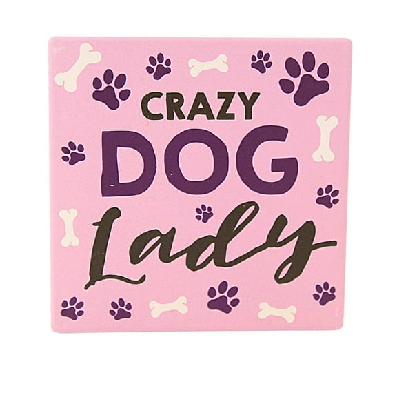 Tabletop Crazy Dog Lady Coaster Stoneware Our Name Is Mud 6013766