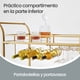 thumbnail image 4 of VASAGLE Carro de Bebidas, Carrito de Bar, 38 x 86 x 90 cm, Carro de Servicio con 2 Estantes, para Comedor, Bar, Cocina, Dorado, 4 of 5