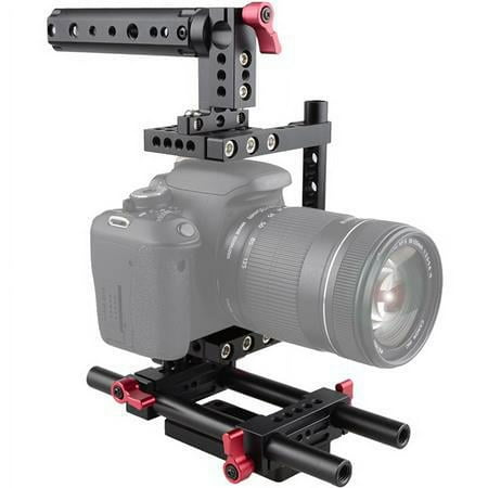 UPC: 0619125206770 | Camera Cage with Rail Support System for Canon Nikon Sony Panasonic