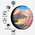 thumbnail image 6 of Kll Fuji Mountain And Cherry Blossoms In Spring Tire Cover,Universal Wheel Tire Cover For Trailer, Rv, Suv, Truck,Camper And Many Vehicle,(15 Inch), 6 of 7
