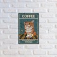 thumbnail image 4 of 1PC Vintage Funny Cat Metal Tin Sign Poster Because Murder is Wrong Wall Decor Art Paintings, 4 of 5