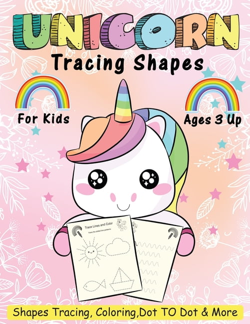 unicorn tracing shapes for kids a fun activity book for