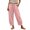 Pink, variant on ibiyuan Business Casual Pants for Women Elastic Waist Palazzo Pants Loose Fit Women Trousers Drawstring Cotton Lounge Pants Women with Pockets