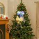 thumbnail image 3 of ZOELNIC Adorno para árbol de Navidad con luces LED, lazo dorado, decoración colgante navideña, luz blanca cálida, 3 of 8