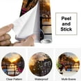 thumbnail image 4 of Peel and Stick Wallpaper Sunrise Amsterdam Bridge Spring Bicycles Flowers Canal Sunset Modern Art Wall Mural Decor Self Adhesive and Removable 69in x 98in, 4 of 8