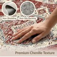 thumbnail image 6 of ODIKA 8'x10' Washable Area Rug Non-Shedding, Easy Care, Vintage Medallion Oriental Distressed Southwestern Floral Border for King Size Bedroom Under Bed, Master Suite, 6 of 7