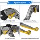 thumbnail image 4 of Palancas de freno y embrague cortas y largas para Yamaha YZF R1 1999-2001, palanca de freno ajustable de motocicleta, aleación de aluminio, tono dorado del mango de titanio, 4 of 6