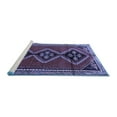 thumbnail image 2 of Ahgly Company Machine Washable Indoor Rectangle Persian Blue Traditional Area Rugs, 8' x 10', 2 of 4