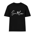 thumbnail image 4 of QUINDOS Woman T Shirts Short Sleeve Summer Black Tops for Women Sunflower Vacation Crew Neck Tops, 4 of 4