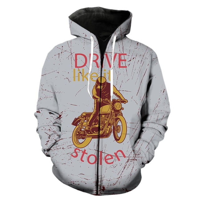 Sudadera con capucha y cremallera para hombre, estilo punk, de dibujos animados, con estampado 3D, estilo informal, para adolescentes