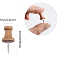 thumbnail image 2 of 100 Pieces Wood Push Pins Map Tacks Marking Pins Map Pins with Steel Point for Cork Bulletin Board Craft Projects, 2 of 5