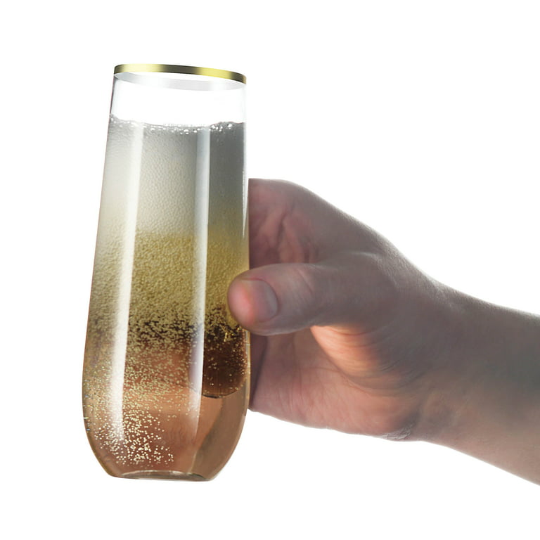 Stemless Champagne Flute Glasses: 2-Pack