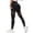 Black, variant on Duoif Women's Hollowed Out High Waisted Yoga Pants for Running and Fitness Womens Bottoms Black L