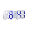 thumbnail image 1 of Amdohai 3D LED Digital Clock Electronic Table Clock Alarm Clock Wall Glowing Hanging Clocks White Shell Blue Display, 1 of 7