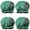 Green Marble Color, variant on Shower Caps,Black Marble Gold Line Pattern Waterproof Shower Cap for Women 4 Pieces,Double Reusable Hair Cover for Shower PEVA Elastic Stretch Hem