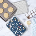 thumbnail image 5 of Yayeee Pot Holders Kitchen Heat Resistant with Pockets 7"x9.8" Cotton Oven Cooking Hot Pads, Blue Cartoon Birds Pattern, 5 of 7