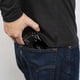 thumbnail image 5 of Cartera plegable de PU con hebilla para hombre, color negro y gris, 4.0" x 3.5", 5 of 5