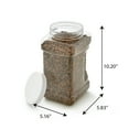thumbnail image 6 of Mainstays 4-Quart Clear Plastic Canister with White Twist-Top Lid (1 Each) 5.83" x 5.16" x 10.20", 6 of 6