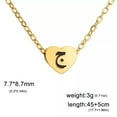 thumbnail image 6 of RSAMD Arabic Initial Heart Necklace Stainless Steel Necklace Arabic Letter Jewelry-steel-style 29, 6 of 6