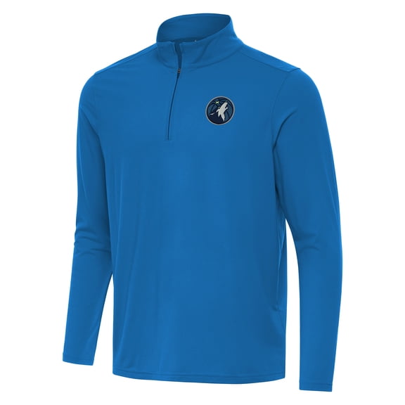 Men's Antigua Blue Minnesota Timberwolves Intent Quarter-Zip Top