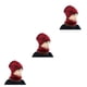 thumbnail image 1 of Minnieouse Sombrero de invierno para niños, forro polar a prueba de viento, interior, pañuelo para el cuello, calentador de cuello, protección rojo 3piezas, 1 of 6