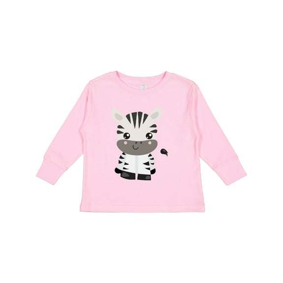Inktastic Cute Zebra, Safari Animals, Jungle Animals, Wild Animals Boys or Girls Long Sleeve Toddler T-Shirt