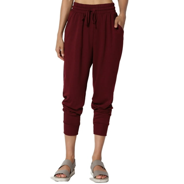 TheMoogan Pantalon de Jogging Décontracté à Cordon Élastique à la Taille pour Femmes Grande Taille P-3x
