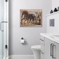 thumbnail image 5 of Horse Wall Art Farmhouse 3D Horse Pictures Wall Decor Runnning Horses Canvas Prints Painting Rustic Country Home Decor Framed Artwork for Living Room Bedroom Bathroom Ready to Hang 12"x16", 5 of 6