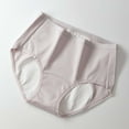 thumbnail image 2 of hoksml Women's Solid Color 100% Cotton Underwear Soft Comfortable High Waist Everyday Panties, 2 of 3