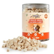 Jungle Calling Freeze Dried Cat and Dog Treats, Single Ingredient Chicken Cube Cat Treats, Dog Snacks for Training, 7oz