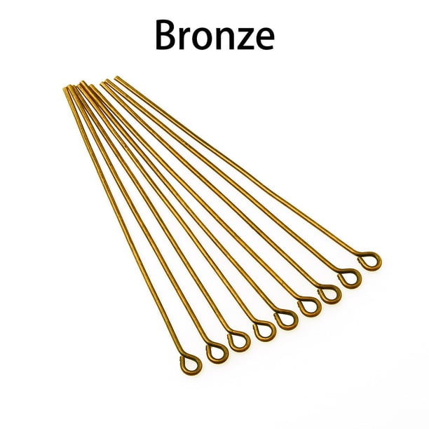 100-200 Uds alfileres de cabeza de ojo 20 25 30 35 40 45 50 mm hallazgos de alfileres de ojo para fabricación de joyas Diy suministros de accesorios de joyería Tan Jianjun unisex