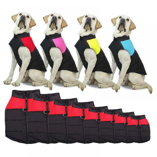 Large Dogs Waterproof Vest Jacket Winter Warm Coat Pet Padded Vest