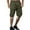 Army Green, variant on Men's Summer Cargo Pants Straight Leg Elastic Waist with Zipper Fly and Multiple Utility Pockets for Outdoor Casual Wear