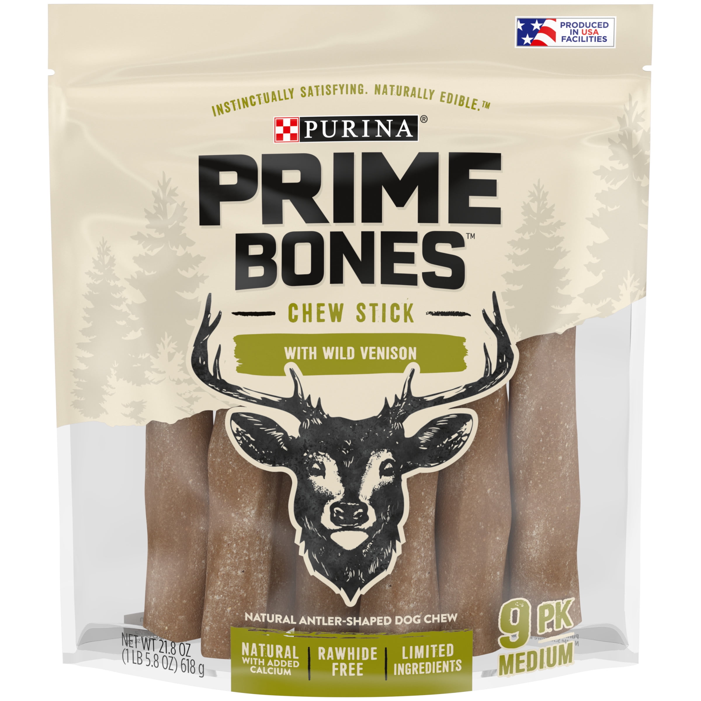 Purina Prime Bones Limited Ingredient Medium Dog Treats, Chew Stick