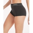 thumbnail image 3 of Hanes Originals Women's Seamless Rib Boyfit Underwear, Neutrals, 6-Pack Black/Deep Glow/Black L, 3 of 4