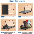 thumbnail image 4 of Lupa de visualización de 14 pulgadas para teléfono celular, proyector de aumento 3D, expansor de visualización para películas, vídeos y juegos, soporte plegable para teléfono con amplificador de visua, 4 of 5