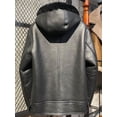thumbnail image 2 of New Style Men's Winter Warm Coat Genuine Real Sheepskin Leather Shearling Jacket for Male Natural Wool Liner Black Plus Big Size 60 62 64 66 for Weight over 100kgs,48,Black, 2 of 6
