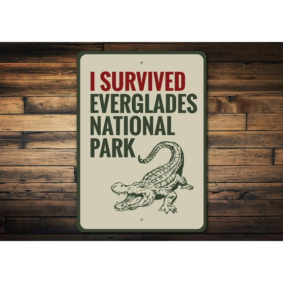 Everglades National Park Novelty Sign, Metal Wall Decor - 10x14 inches