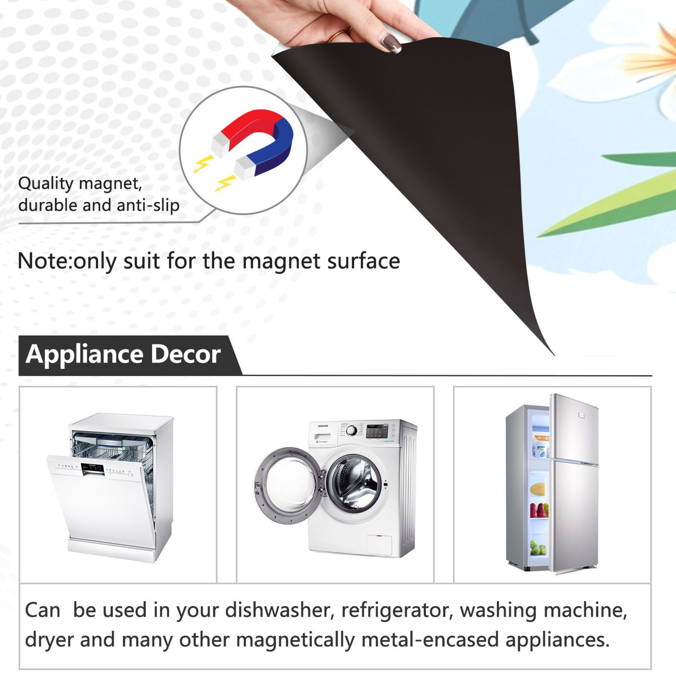 Dishwasher Magnetic Sticker 23x26 Inch Refrigerator Magnetic Sticker Washing Machine Magnetic Sticker Kitchen Panel Magnetic Sticker Home Decor Orange Juice Cartoon