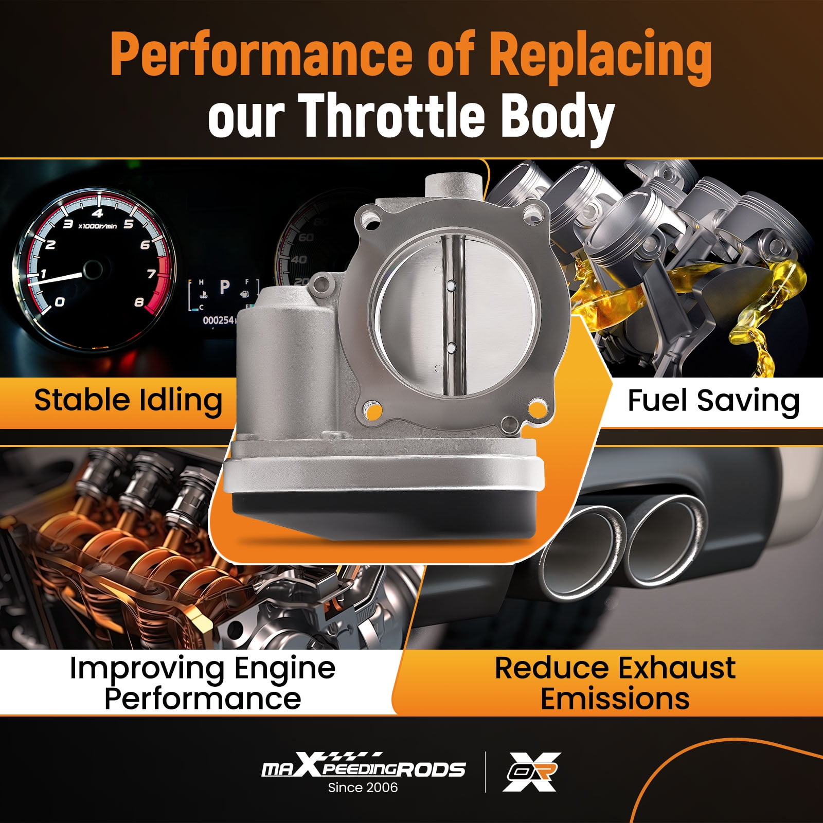 maXpeedingrods Electronic Throttle Body for Chrysler 300 Sebring Pacifica Town & Country, for Dodge Avenger Challenger Journey Charger Magnum, 04591844AC 04861691AA