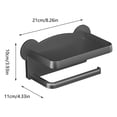 thumbnail image 2 of Paper Towel Holder Paper Roll Holder Self Or Drilling Bathroom Toilet Paper Holder Wall Mount Toilet Roll Holder For Bathroom School Toilet Towel Rack Wall Mounted Bathroom Rugs Set Paper Towels, 2 of 3