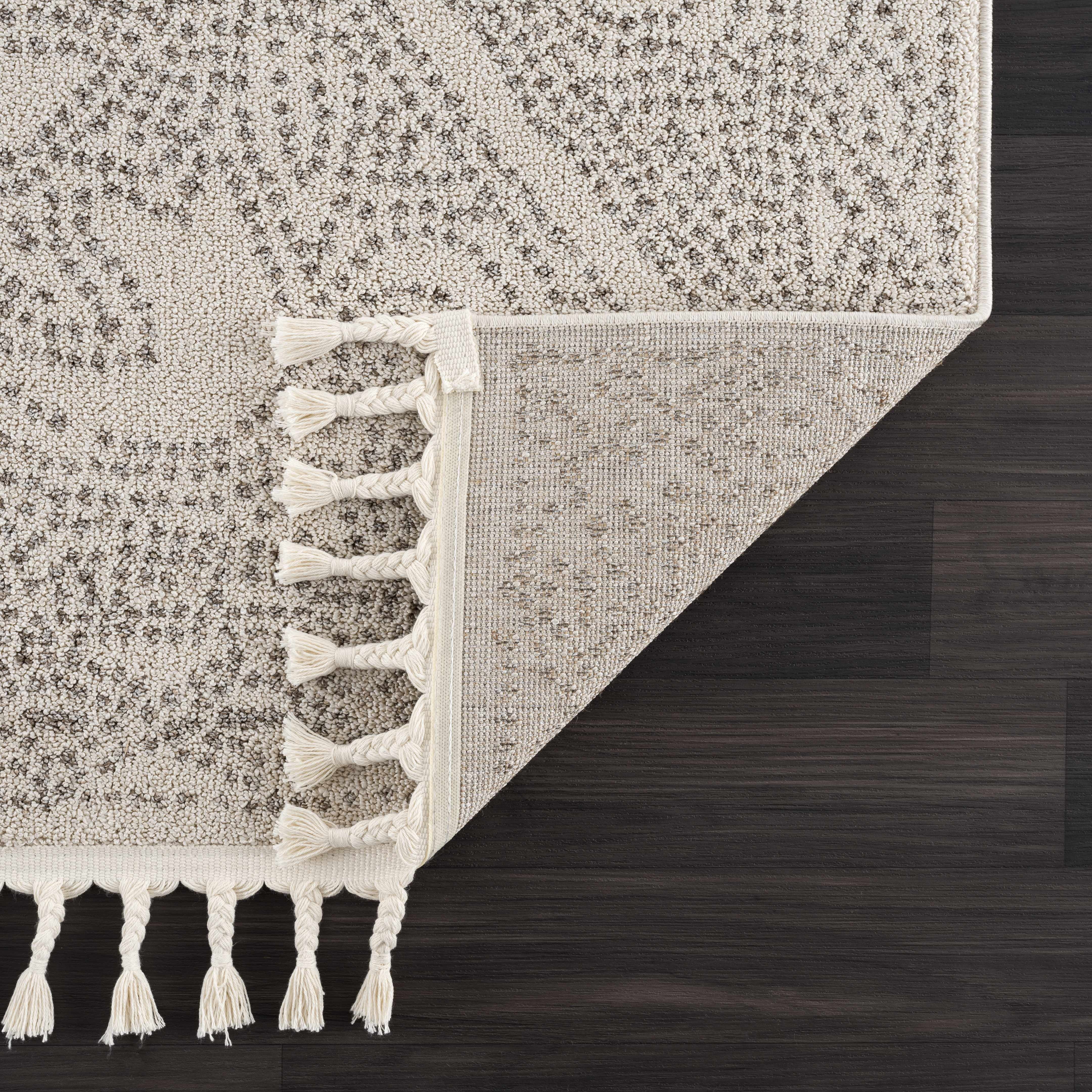 BoutiqueRugs Birdwoody Contemporary, Farmhouse Area Rug - Beige, Cream, Dark Red - 7'10" x 10'