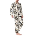thumbnail image 2 of Sikiie Snake Mens Pajama Set, Soft Warm Long Sleeve Sleepwear, Cozy Button-Down Pjs for Men-Small, 2 of 7