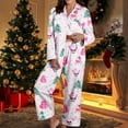 thumbnail image 5 of Weebloom Womens Christmas Loungewear Soft Comfortable Sleep Shirt Pants With Pockets Long Sleeve Cozy Outfit Pj'S Pajamas Pink M, 5 of 6