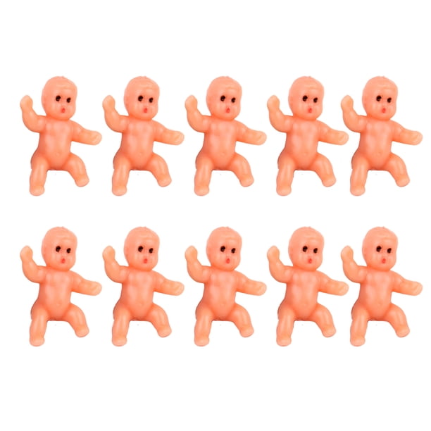 10 piezas de adornos para bebé, figuras de bebé reutilizables, suaves, regalo para baby shower, mini adornos de plástico de PVC para decoración de fiestas de bebés.