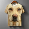 thumbnail image 3 of Afuyipoi Graphic T-shirts for Men, Funny Dog Print Short Sleeve Round Neck Summer Tee Tops Beige L, 3 of 9